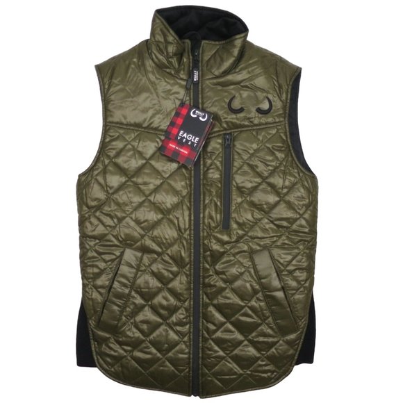 Wuxly (Wully) Quilted Puffer Eagle Vest S - Picture 1 of 16